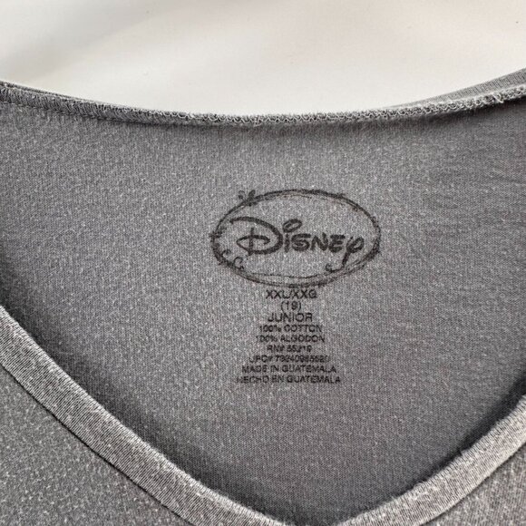 Disney Junior Mickey Mouse 18 Gray V-Neck T-Shirt LOL Print XXL Cotton Graphic - Picture 3 of 16